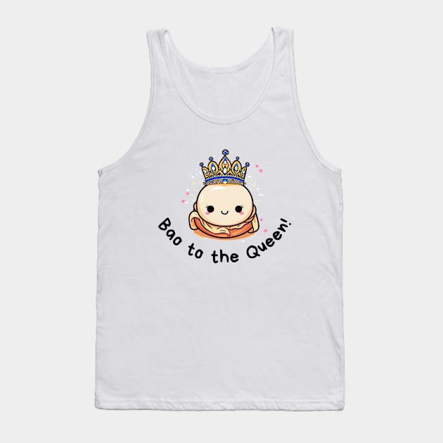 Funny Bao QUEEN Shirt | Couples Matching | Asian Food Pun T-Shirt | Dim Sum Tee | Chinese Food Lover Gifts Tank Top by DaddyIssues